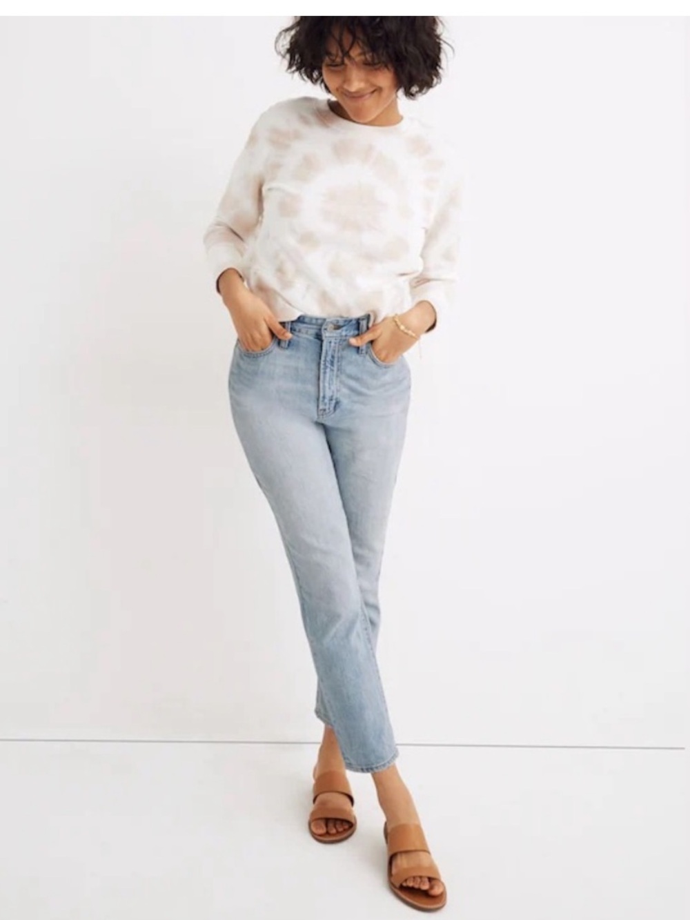 Madewell Light Wash High-Rise Straight Jeans